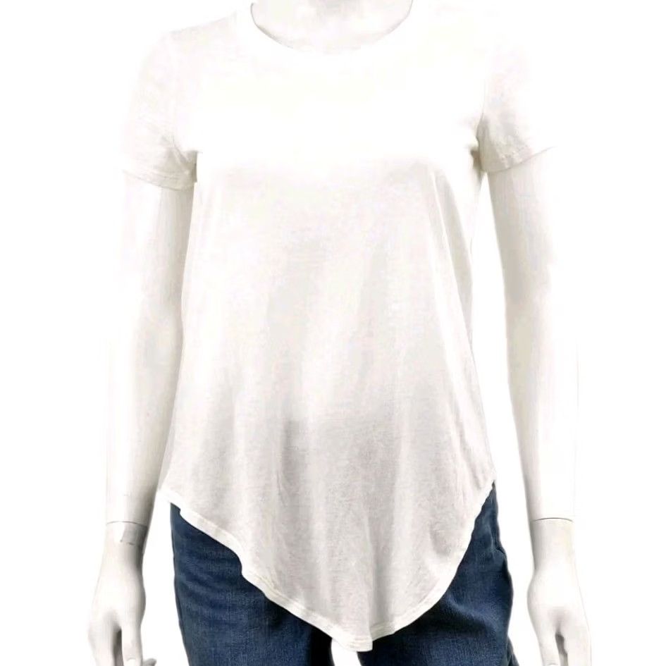 Madewell Madewell Asymmetrical Tee White Crew Neck Cotton Size XXL Women Short Sleeve T-Shirt Casual Basic Regular 2XL Size XXL / US 16-18 / IT 52-54 - 2 Thumbnail
