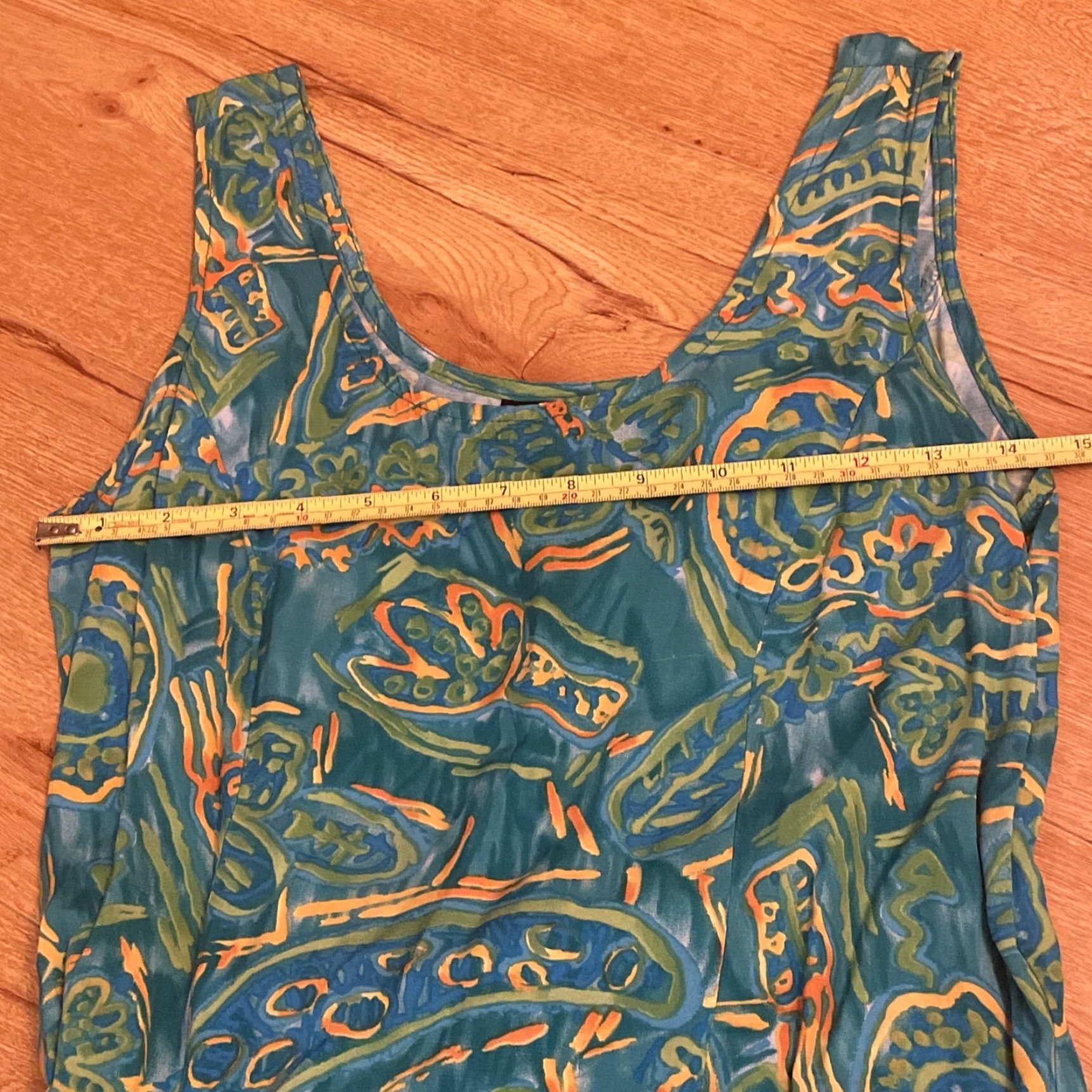 4SDESIGNS VINTAGE Big Hed Designs Hawaiian Sheath Dress Small S/M Green Blue Tropical 1990s Cruise Day Dress Womens Size S / US 4 / IT 40 - 6 Thumbnail
