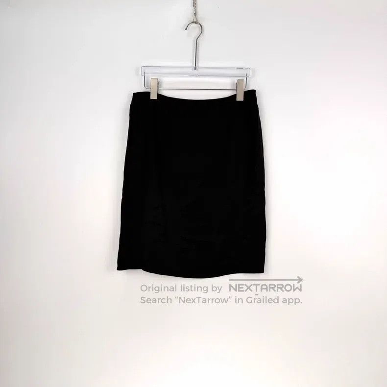 Hermes Hermes Black Semi-Silk Leather Buckle Metal Ring Skirt Size 25" / US 0 / IT 36 - 4 Thumbnail