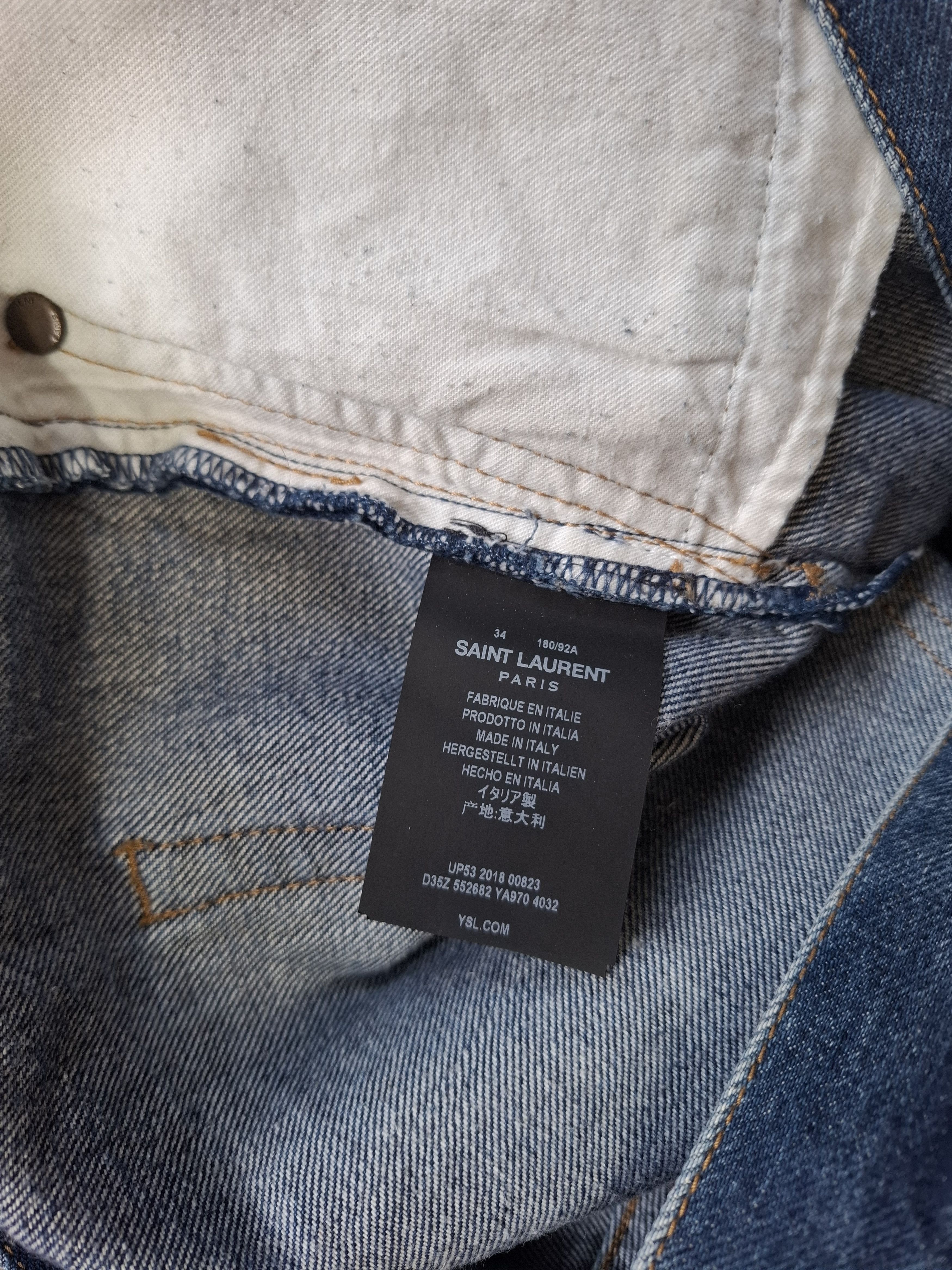 Saint Laurent Paris Saint Laurent D02 AW18 Distressed denim Size US 34 / EU 50 - 5 Thumbnail