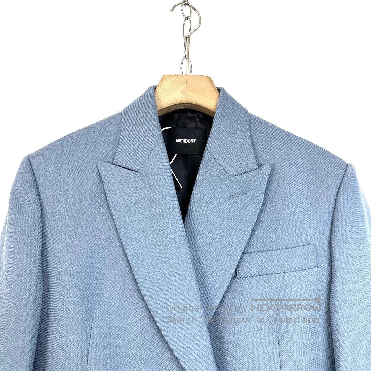 WE11DONE Blue Structured Blazer - XS. Size US XS / EU 42 / 0 - 3 Thumbnail