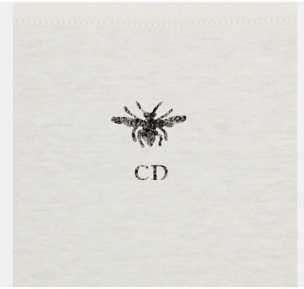 Dior o1w1db10924 Cotton Jersey And Linen T-Shirt in Ecru Size M / US 6-8 / IT 42-44 - 3 Thumbnail