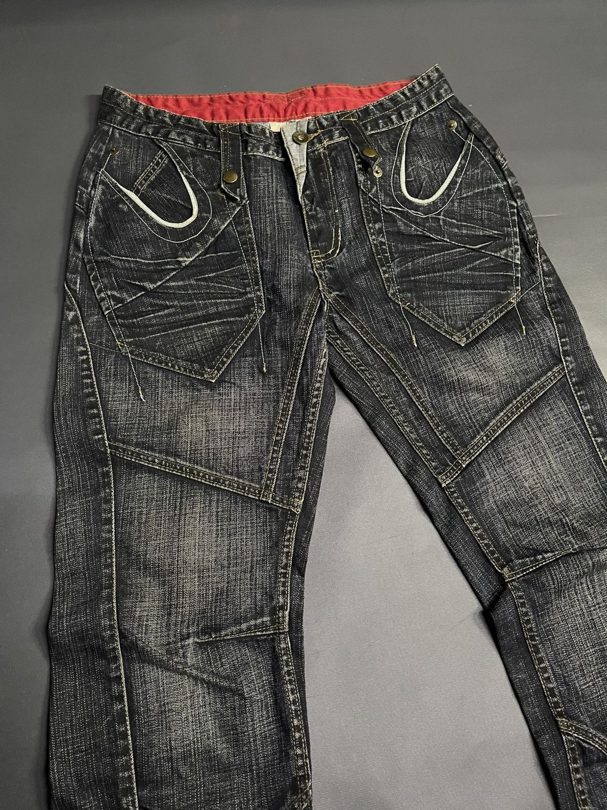 Japanese Brand × Le Grande Bleu (L.G.B.) FLARED RARE PUNK STYLE JAPANESE BRAND DESIGNER JEANS Size US 33 - 3 Thumbnail