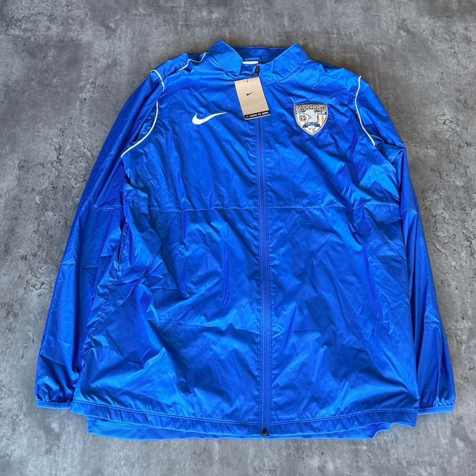 Nike × Nike ACG × Vintage Vintage Y2K Blue Soccer Embroidered Lightweight Jacket Size US XL / EU 56 / 4 - 1 Thumbnail