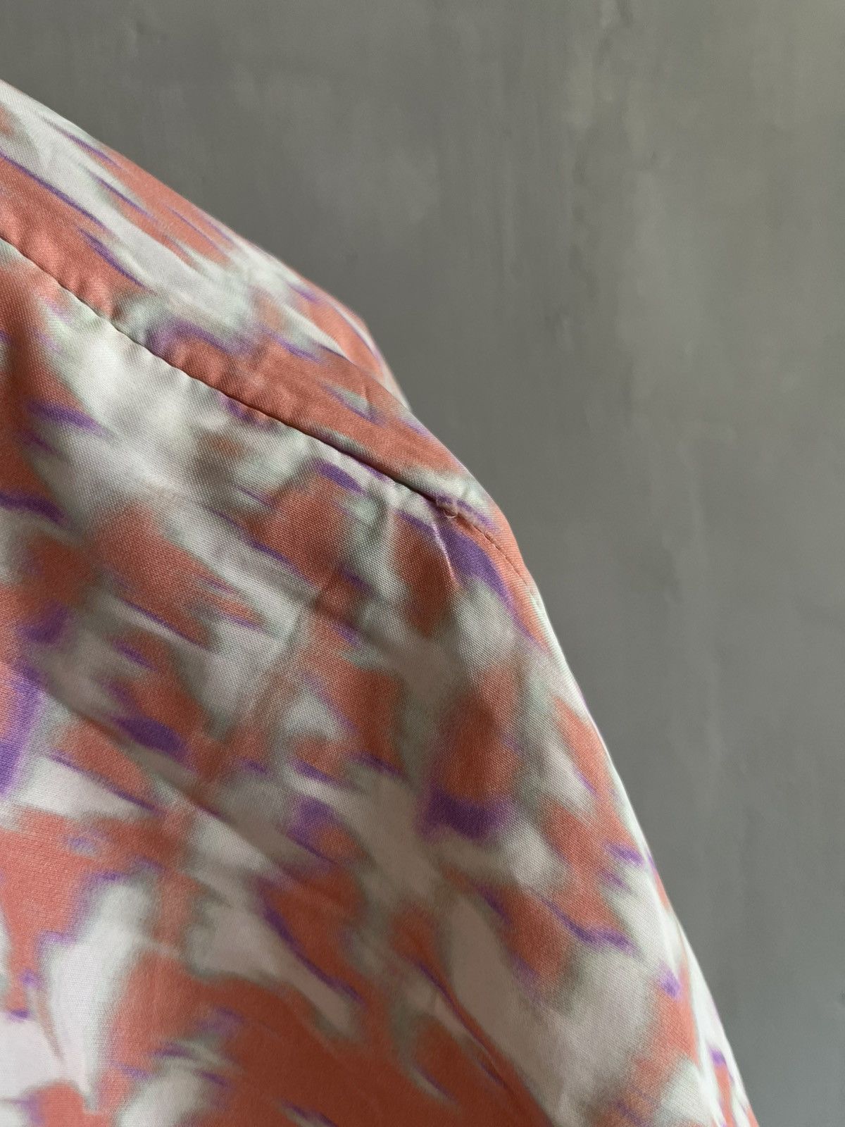 Balenciaga SS14 Balenciaga Cloqué Graphic Print Peach & Purple Size 25" / US 0 / IT 36 - 11 Thumbnail