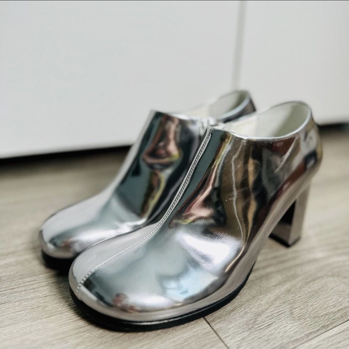 Junya Watanabe Junya Watanabe CDG Silver Leather Ankle Boots NWT Size US 6.5 / IT 36.5 - 7 Thumbnail