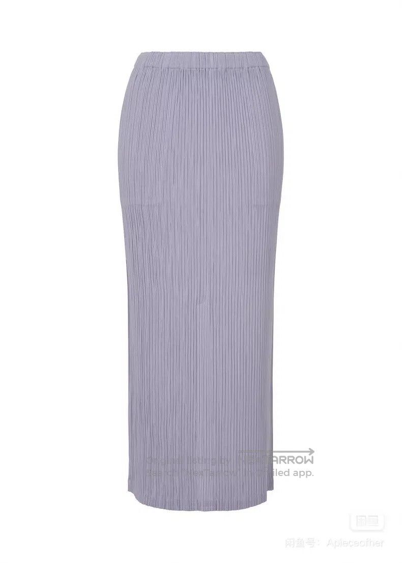 Issey Miyake Issey Miyake size:1 Toothpick Pleated Midi Skirt, Purple Size 31" - 2 Thumbnail