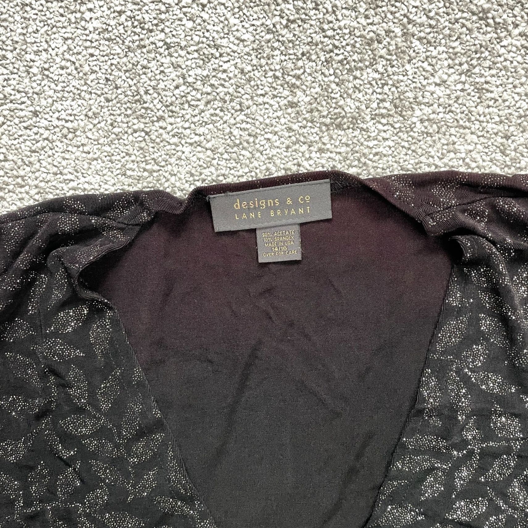 Vintage VINTAGE Lane Bryant Women's Blouse Shirt Casual Long Sleeve Floral 14 Black Size XL / US 12-14 / IT 48-50 - 6 Thumbnail