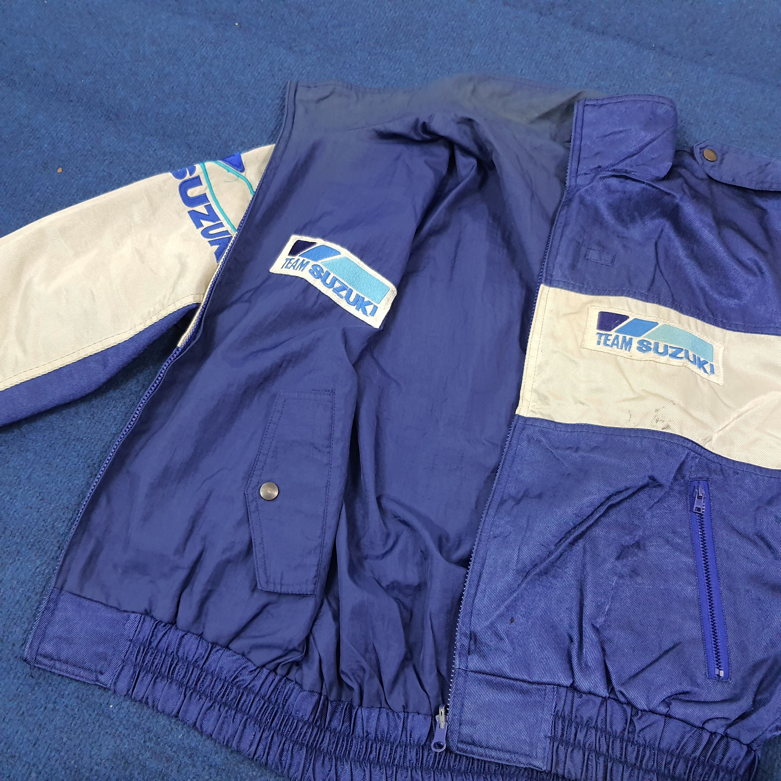 Japanese Brand Vintage 90s Team Suzuki Japan Reversibe Jacket C269N10 Size US L / EU 52-54 / 3 - 7 Thumbnail