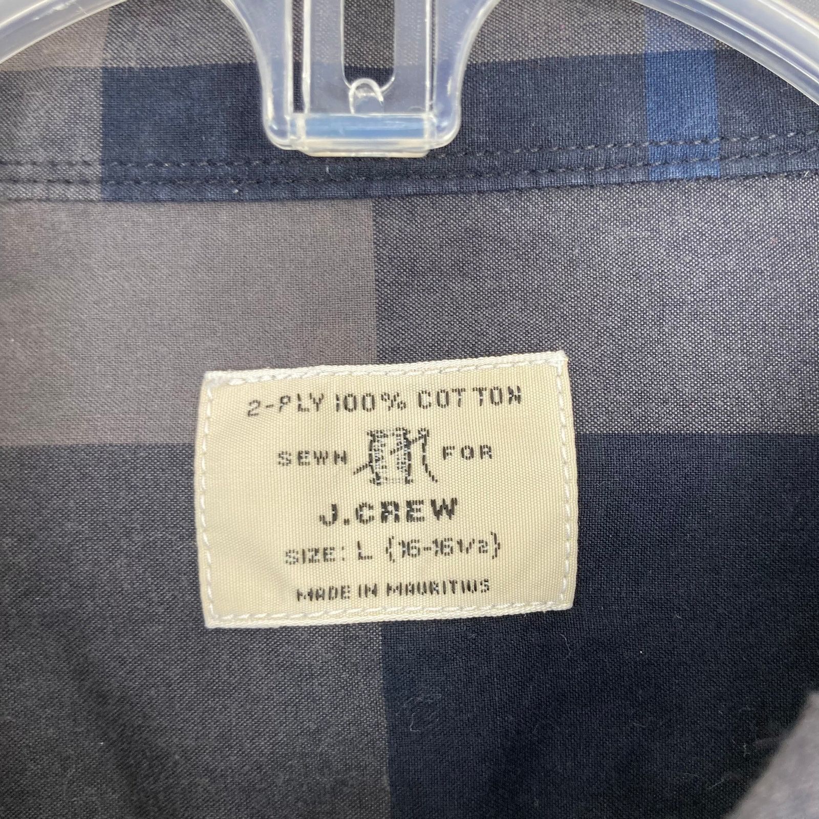 J.Crew J. Crew Gray Blue Plaid Long Sleeve Button Down Sz L Size US L / EU 52-54 / 3 - 2 Thumbnail