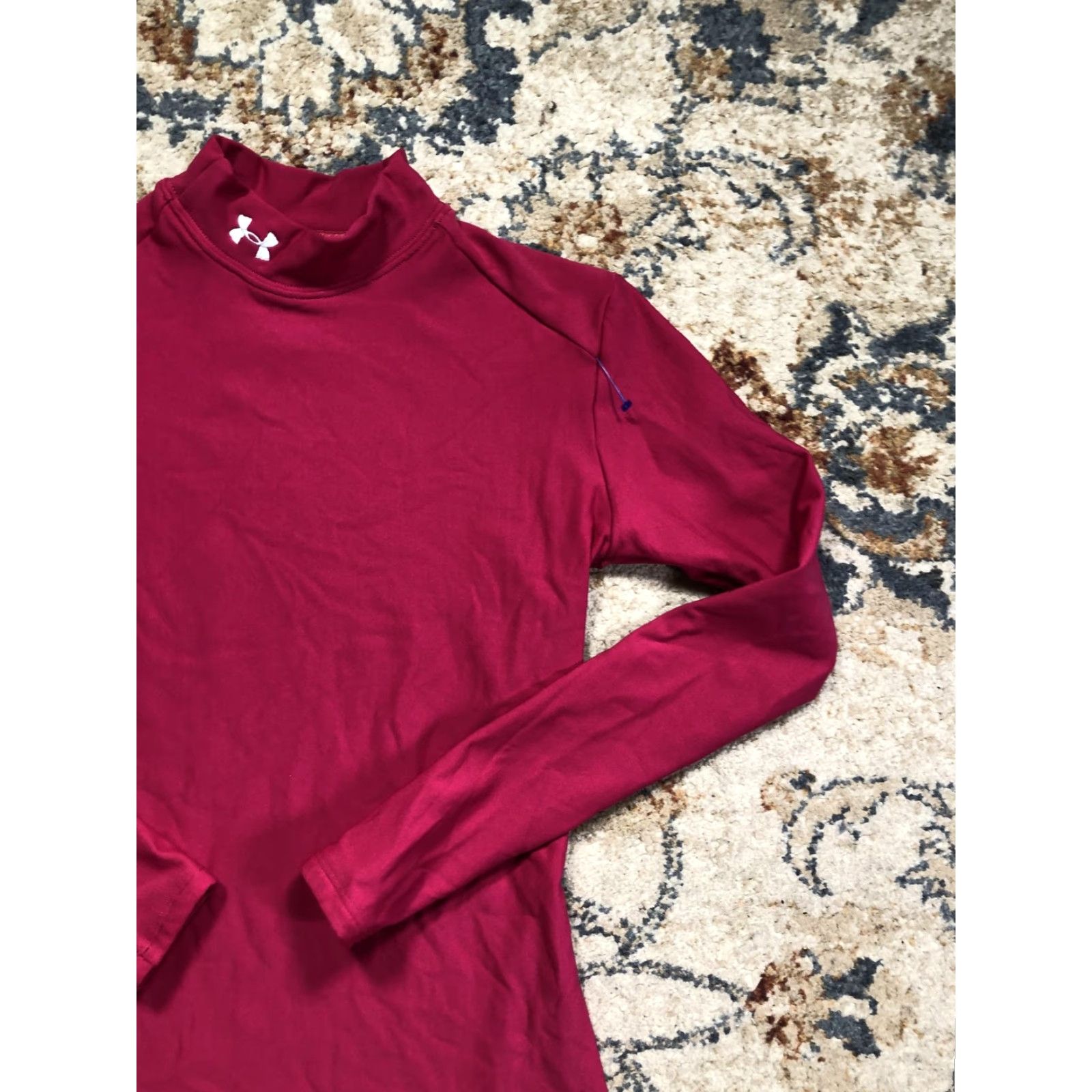 Under Armour Under Armour Shirt Womens Medium Pink Mock Neck Long Sleeve Base Layer Running Size M / US 6-8 / IT 42-44 - 4 Thumbnail