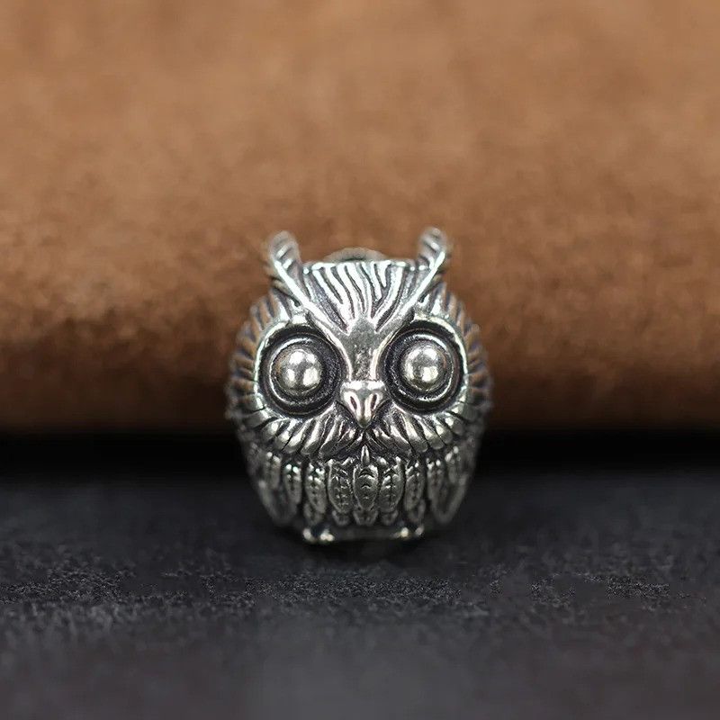 Handmade 3Pcs Cute Owl Beads Paracord Bead Zipper Umbrella Rope Size ONE SIZE - 7 Thumbnail