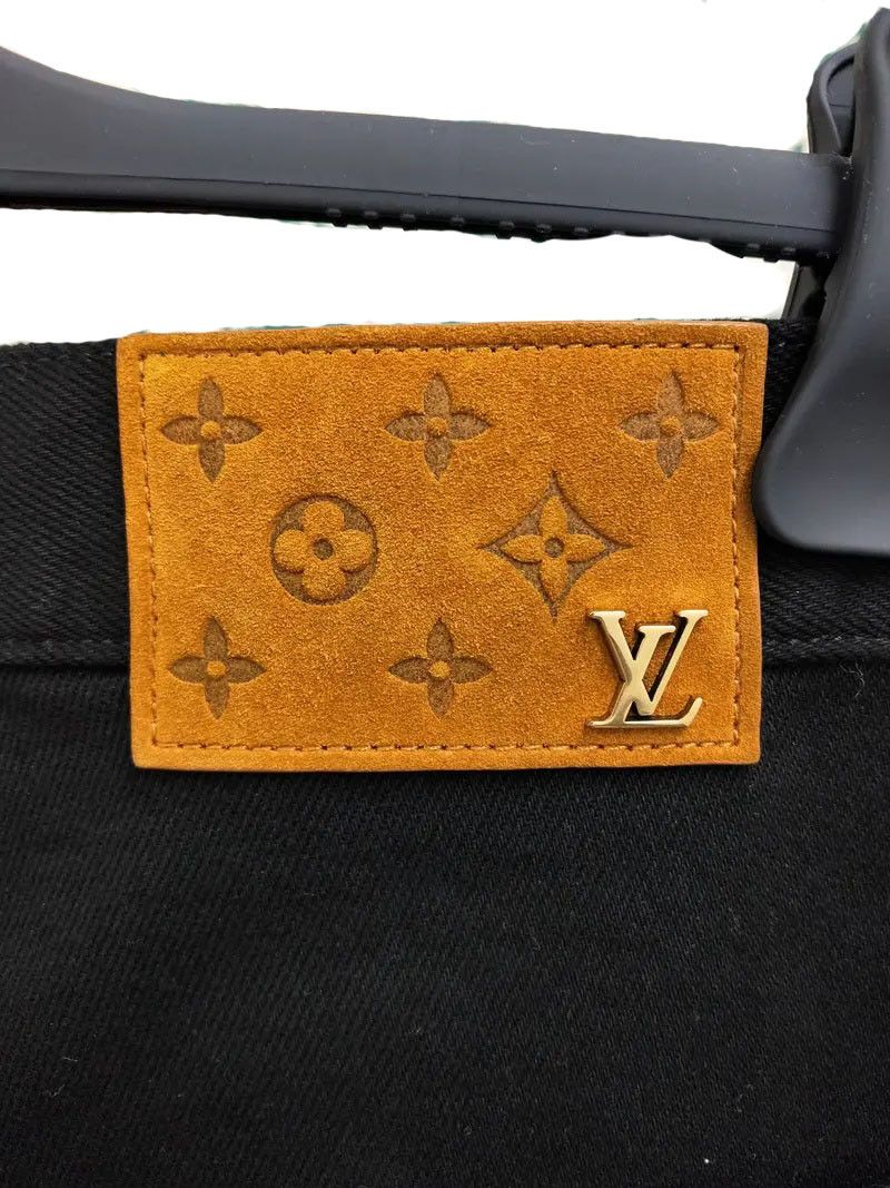 Louis Vuitton Monogram Detail Carpenter Denim Pants Size US 33 - 4 Thumbnail