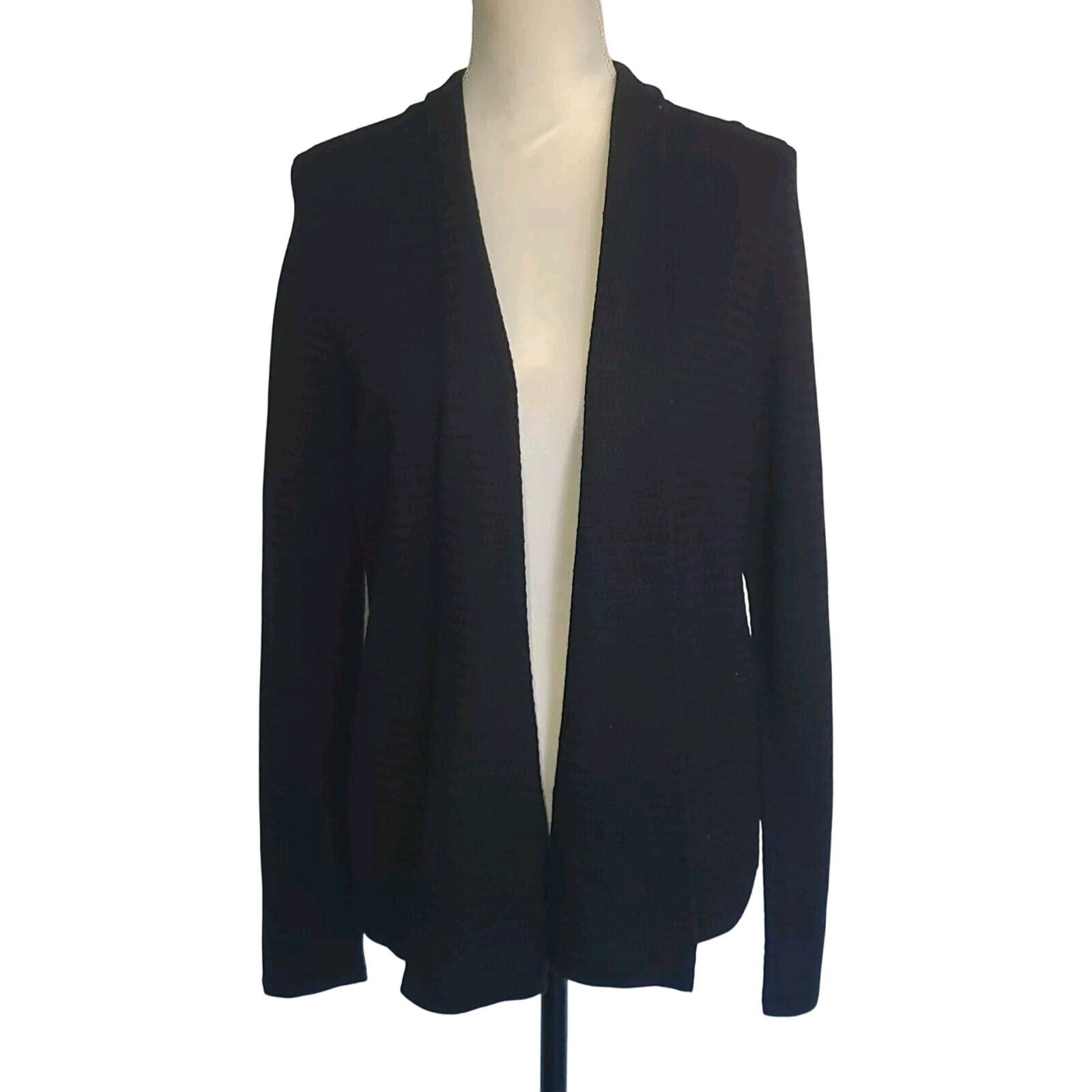 Eileen Fisher Eileen Fisher Black Knit Cardigan Sweater Small Long Sleeve Size S / US 4 / IT 40 - 2 Thumbnail