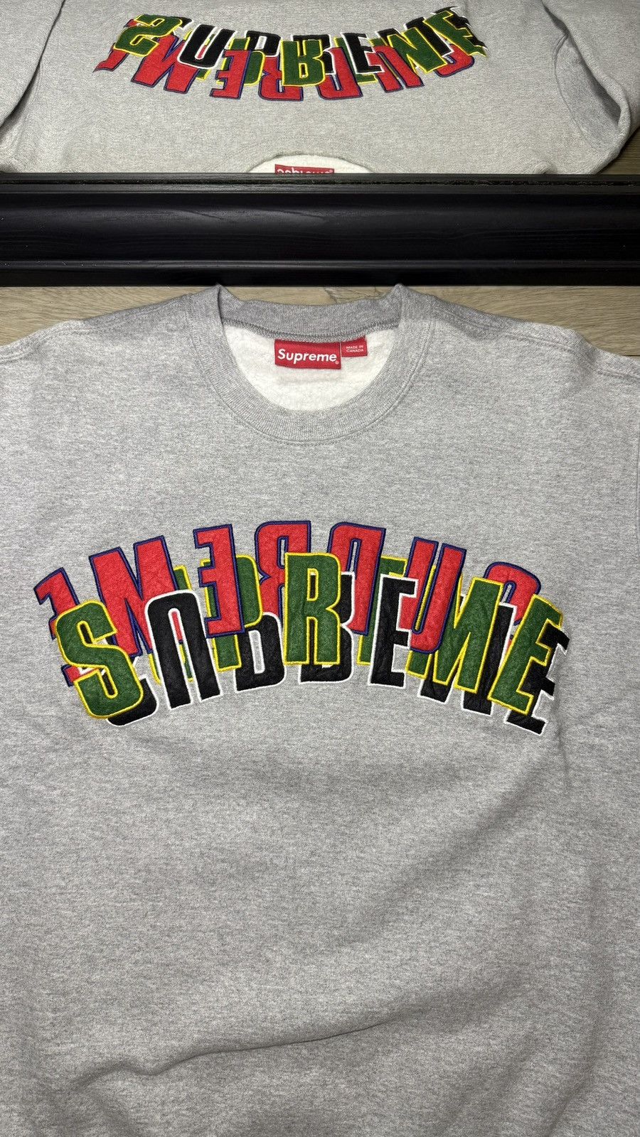 Supreme Rare Supreme Stacked Embroidered Multi Logo Sweatshirt Size US M / EU 48-50 / 2 - 4 Thumbnail