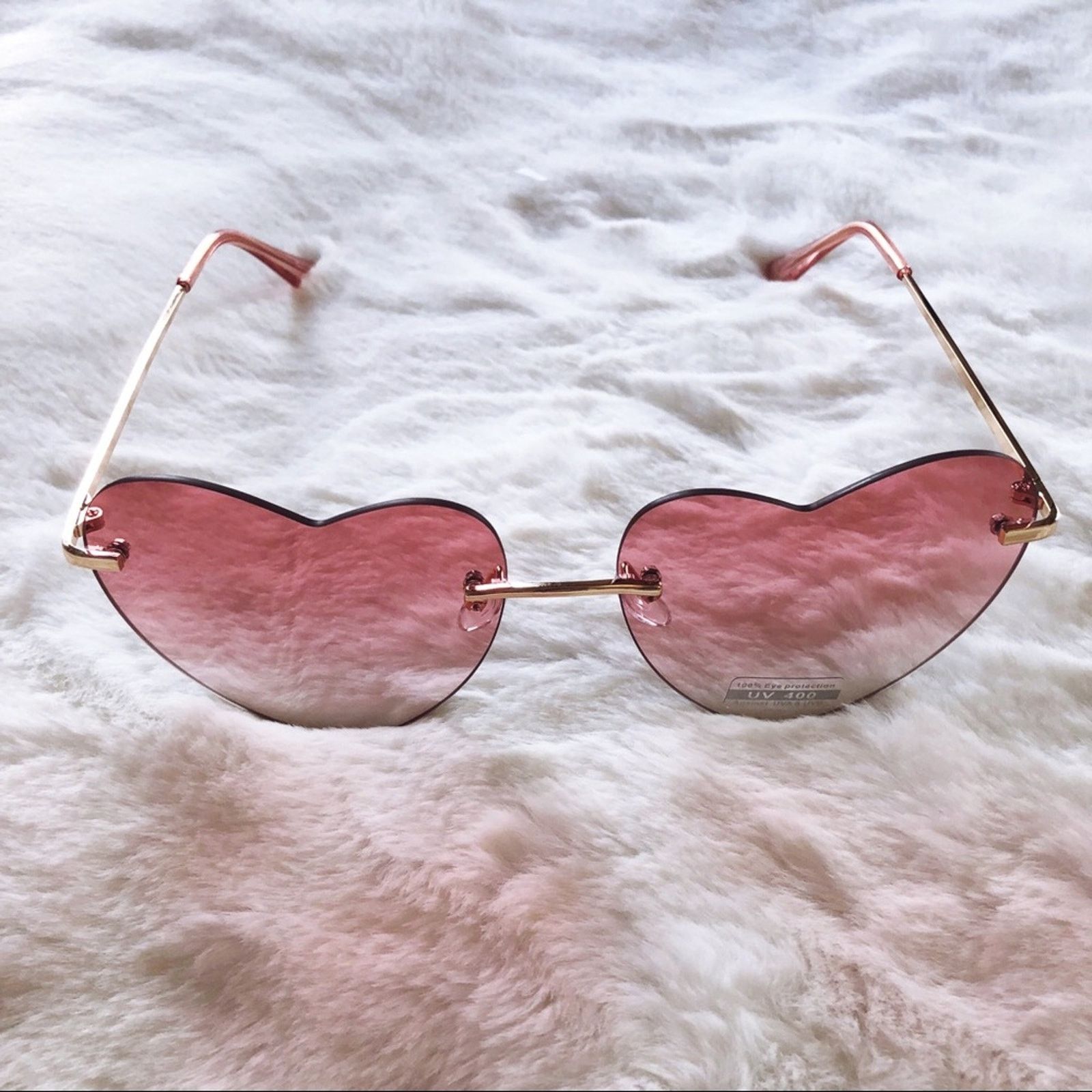 Other Miley Light Pink Gradient Heart Sunglasses Size ONE SIZE - 3 Thumbnail