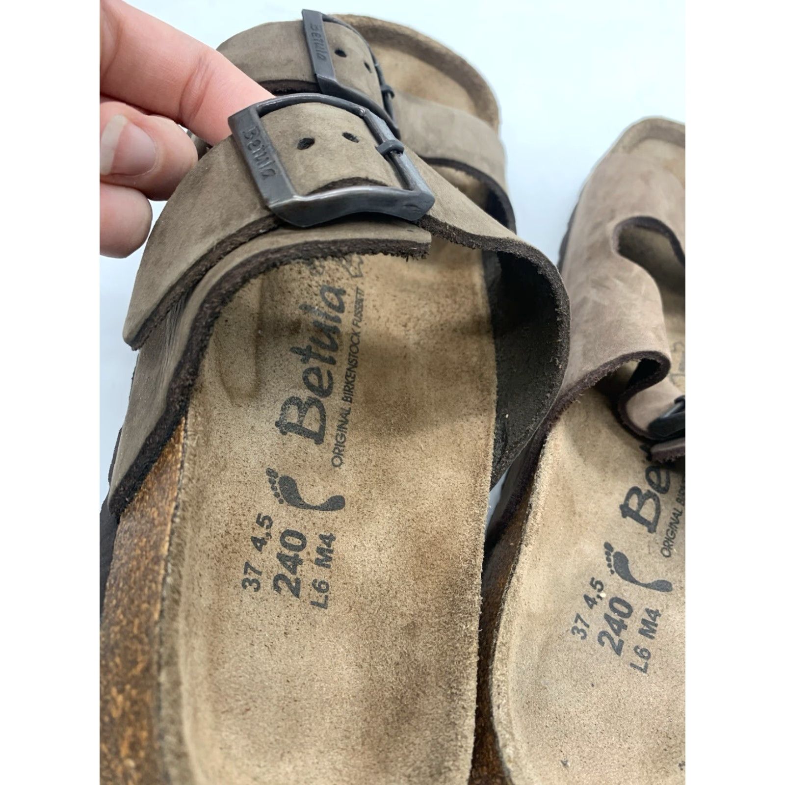 Birkenstock Birkenstock Sandal Women’s 6 37 Leather 2-Strap Betula Slip-On Flat Footbed Mocca Brown Size US 5 / IT 35 - 5 Thumbnail
