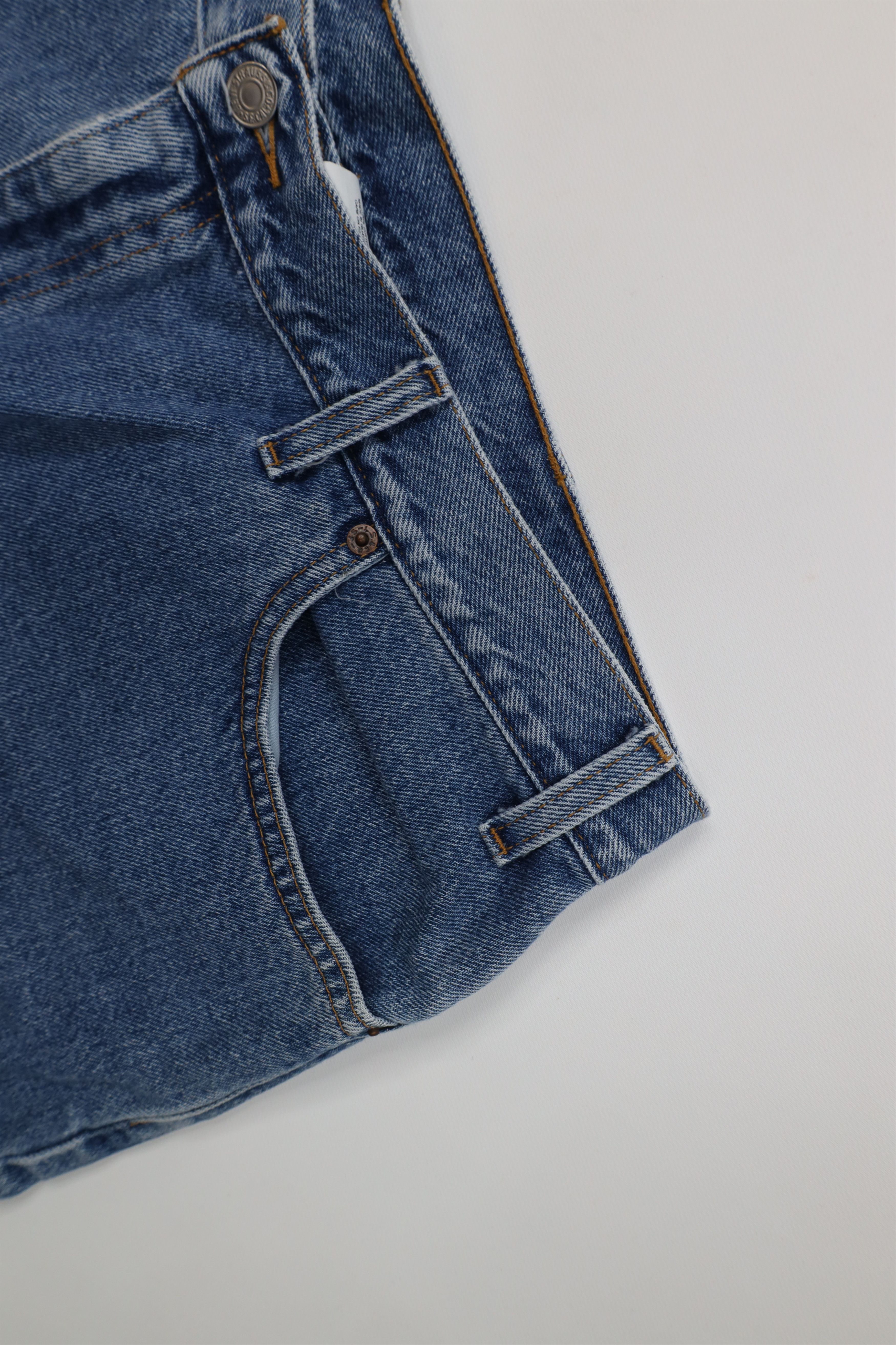 Levi's Vintage Y2K 2001 Levis Denim Jean Shorts Jorts Blue Cotton Size 22" - 7 Thumbnail