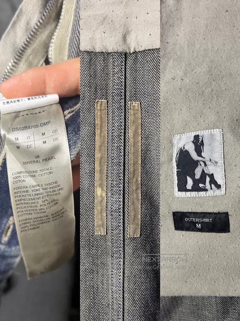 Rick Owens Rick Owens Washed Bleach Distressed Ribbon Denim Shirt Jac Size US M / EU 48-50 / 2 - 7 Thumbnail