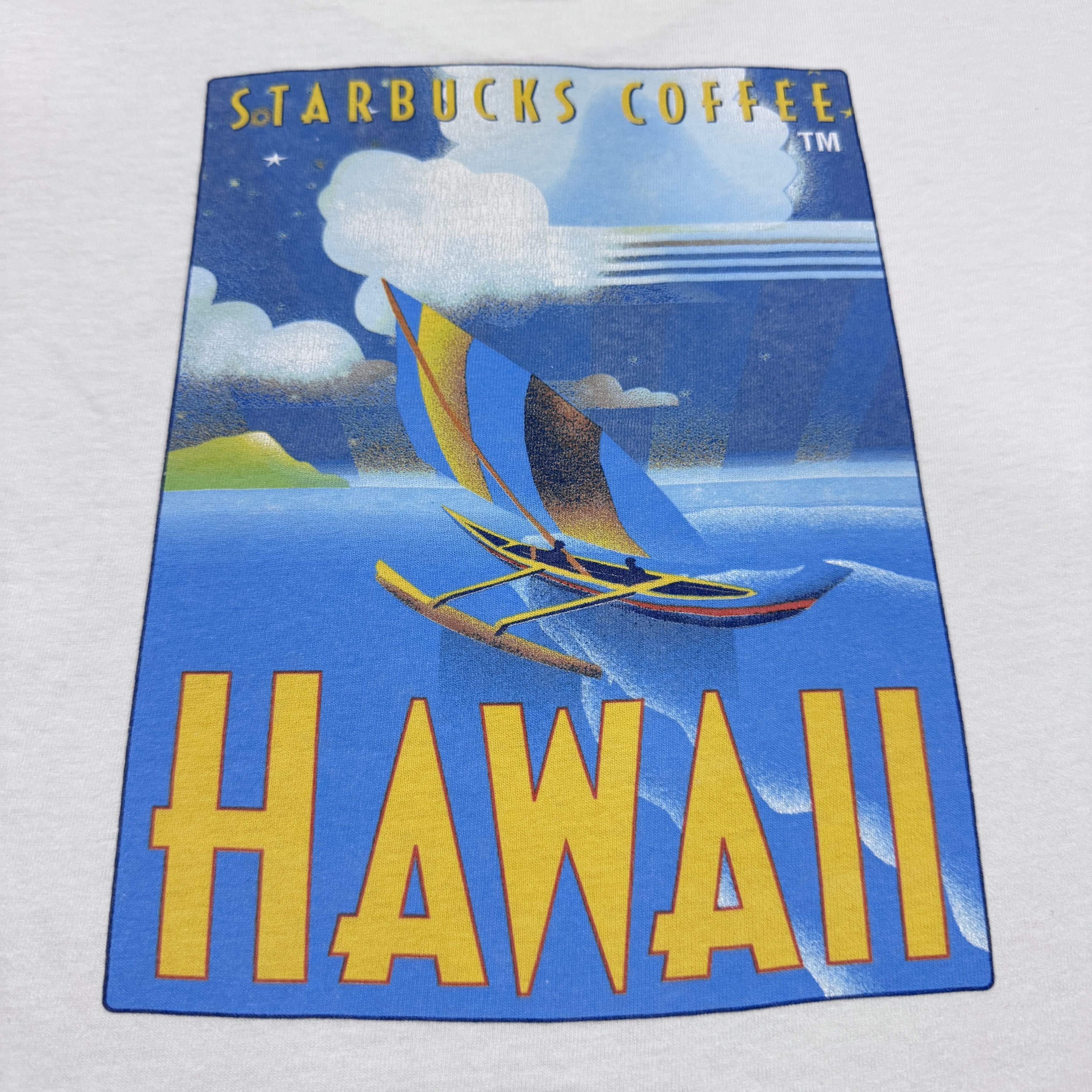 Vintage Vintage Starbucks Coffee Hawaii Surfskate T shirt Size US S / EU 44-46 / 1 - 2 Thumbnail