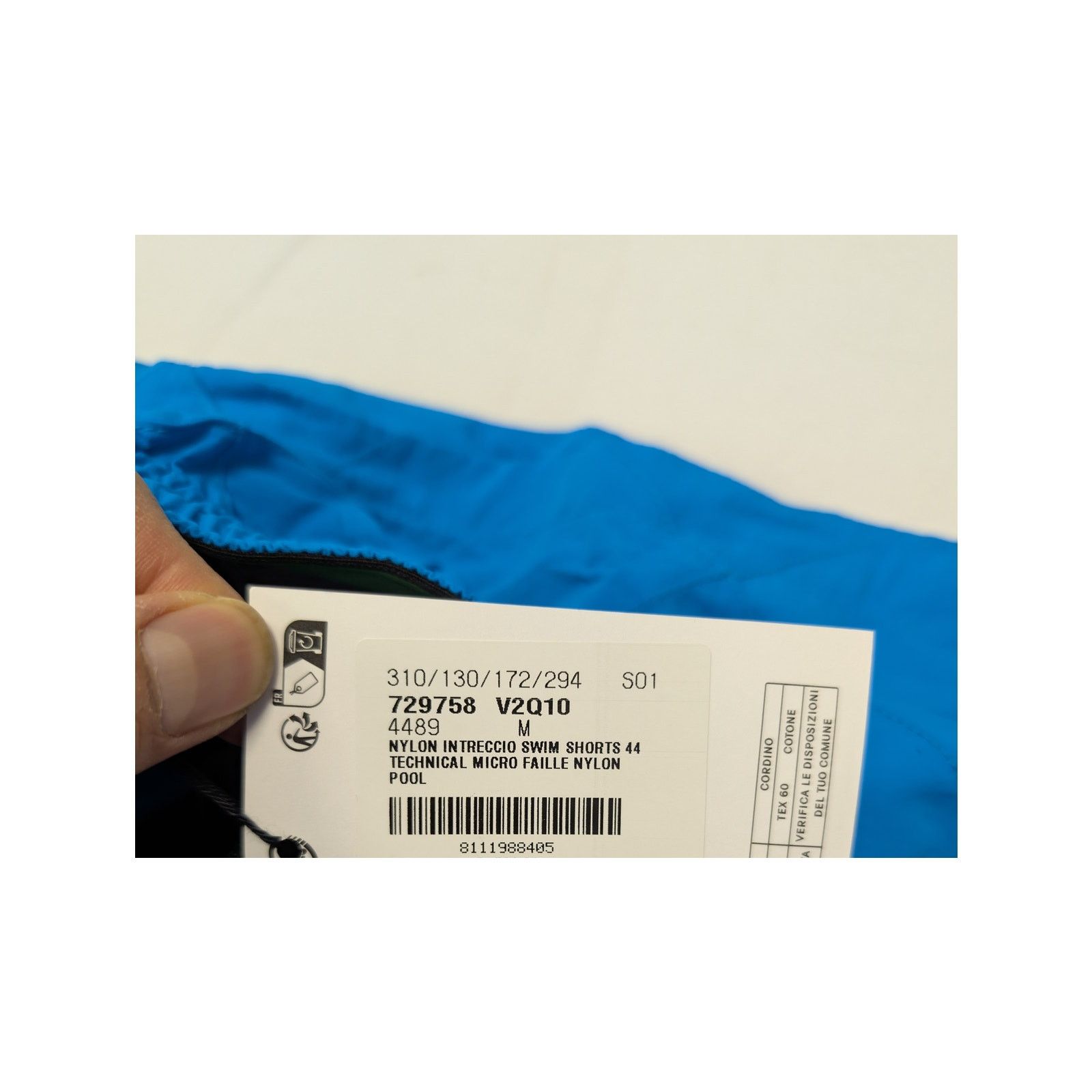 Bottega Veneta o1rshd1 Nylon Intreccio Swim Shorts in Blue Size US 32 / EU 48 - 22 Thumbnail