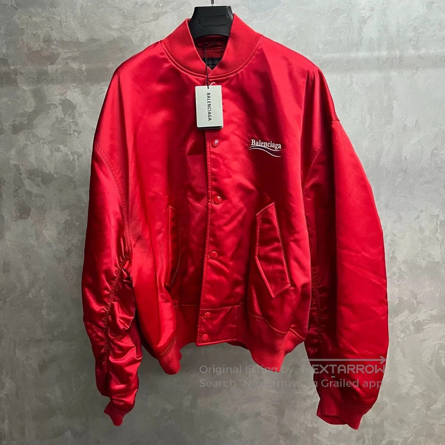 Balenciaga red logo print oversized jacket by balenciaga. Size US M / EU 48-50 / 2 - 1 Thumbnail