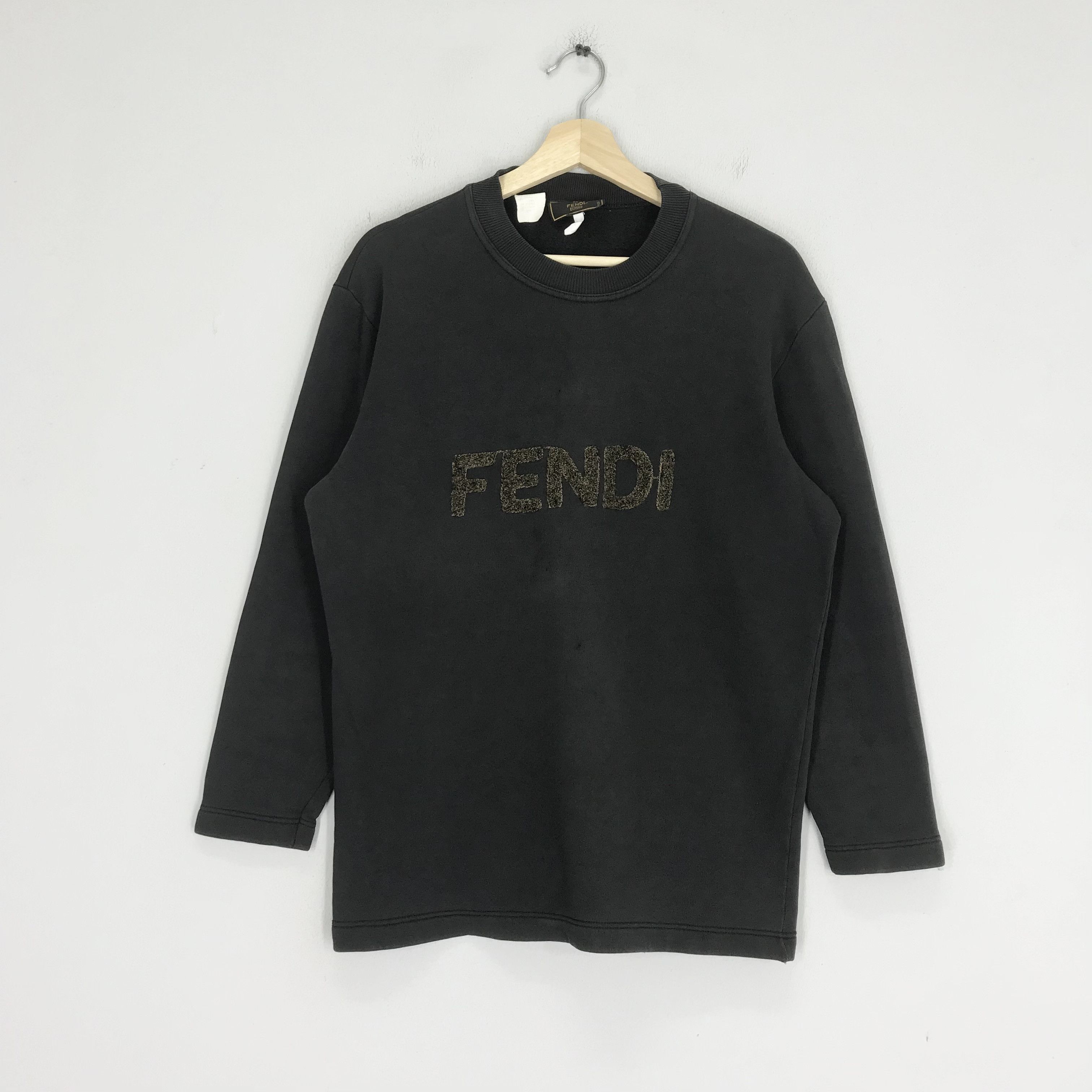 Fendi Vintage 90s Fendi Roma Italy Sweatshirt - 128 Size US M / EU 48-50 / 2 - 1 Thumbnail