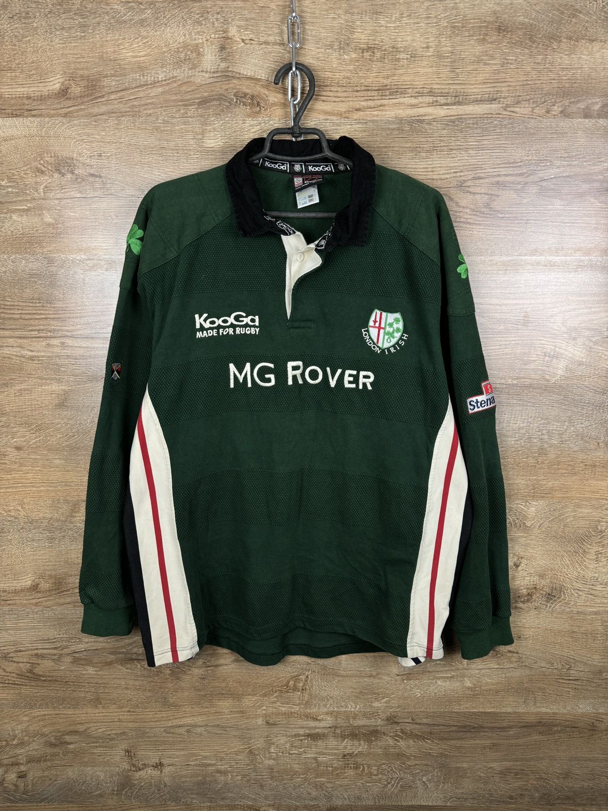 Vintage Mens Vintage KooGa London Irish rugby longsleeve sweatshirt Size US XL / EU 56 / 4 - 1 Thumbnail