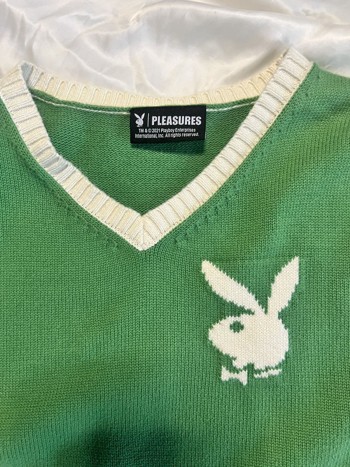 Playboy × Pleasures Pleasures x Playboy Sweater Vest Knit Green Size US L / EU 52-54 / 3 - 3 Thumbnail