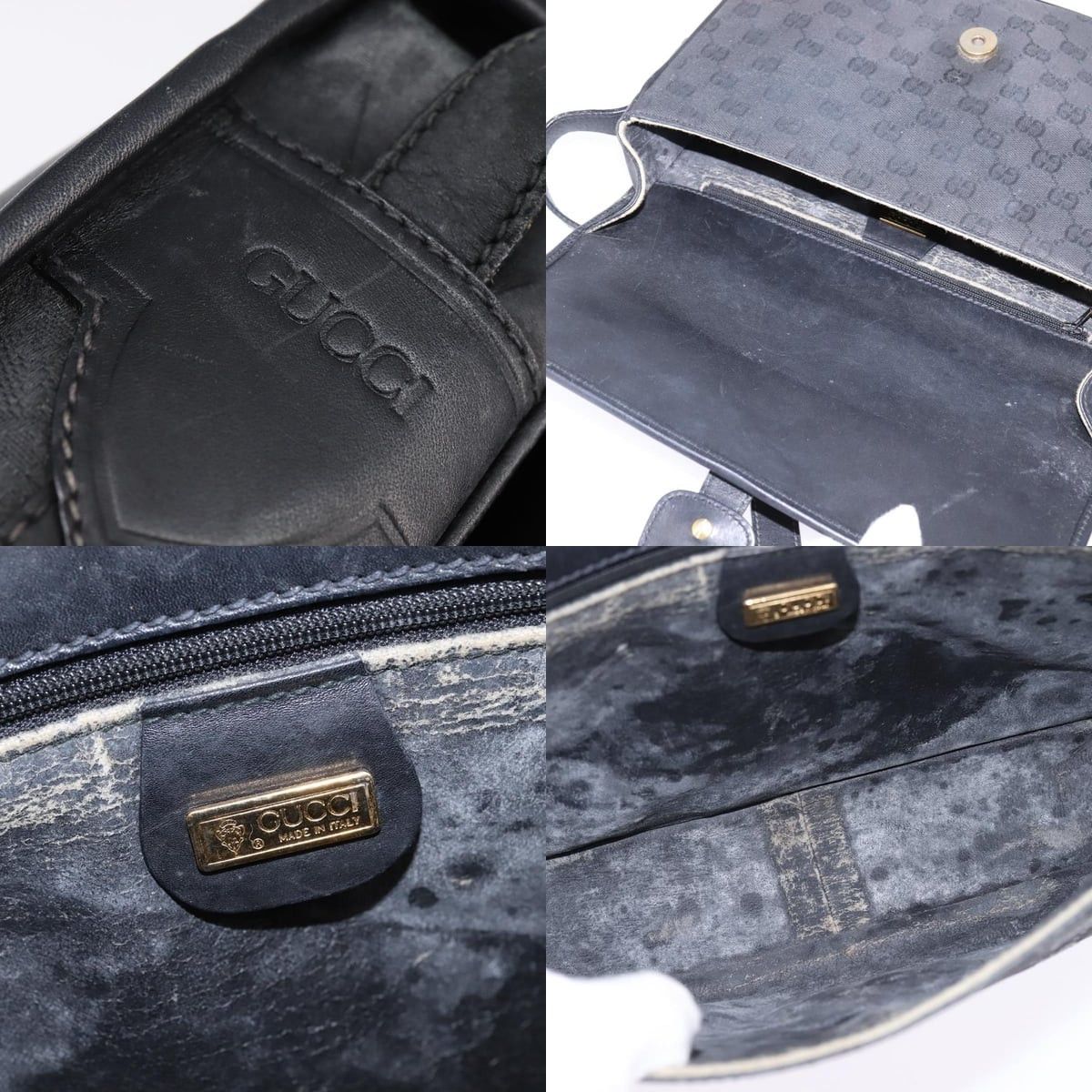 Gucci GUCCI GG Canvas Shoulder Bag Black Gold 001 261 001 261 Size ONE SIZE - 11 Thumbnail