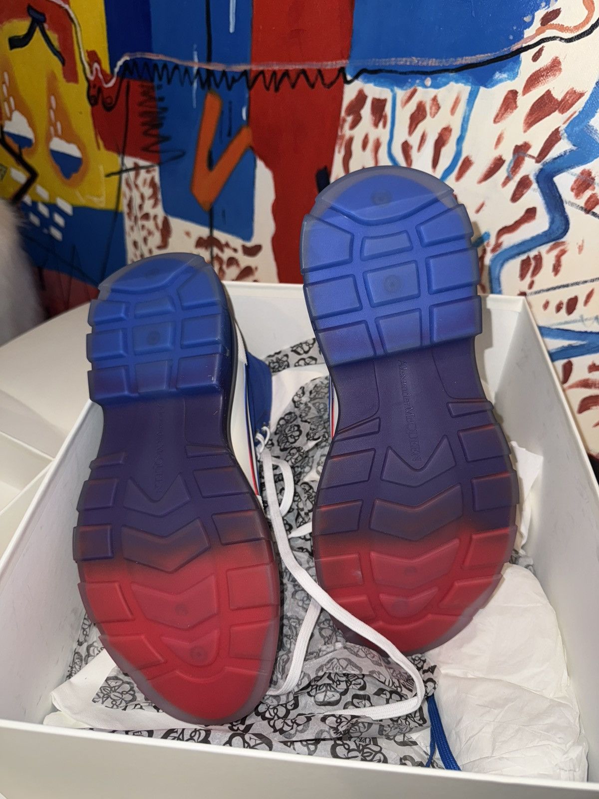Alexander McQueen McQueen thread hi top sneakers Size US 9.5 / EU 42-43 - 9 Thumbnail