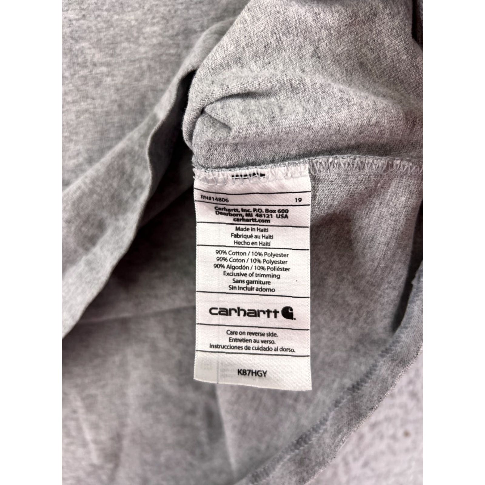 Carhartt Carhartt Shirt Men 2XL Gray Short Sleeve Crew Neck Cotton Blend Size US XXL / EU 58 / 5 - 4 Thumbnail