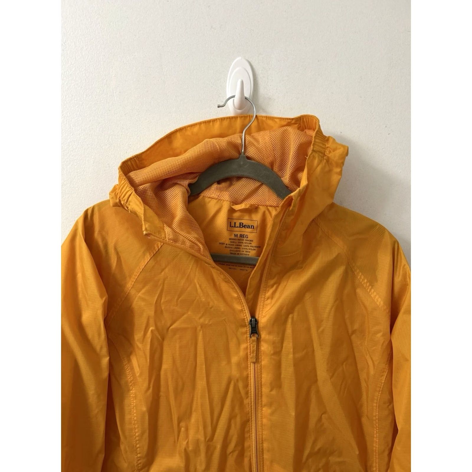 Vintage LL Bean Rain Jacket Womens M Orange Full Zip Hooded Trail Windbreaker Size M / US 6-8 / IT 42-44 - 2 Thumbnail
