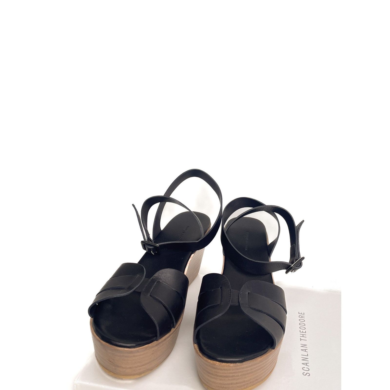 Scanlan Theodore Black Platform Sandals Size US 7 / IT 37 - 6 Thumbnail