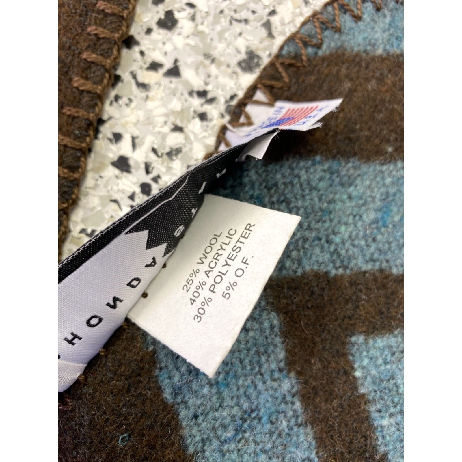 Honda Southwest Aztec Geometric Rhonda Stark Wool Scarf Made in USA User: Southwest Aztec Geometric Rhonda Stark Wool Scarf Made in USA Size ONE SIZE - 3 Thumbnail