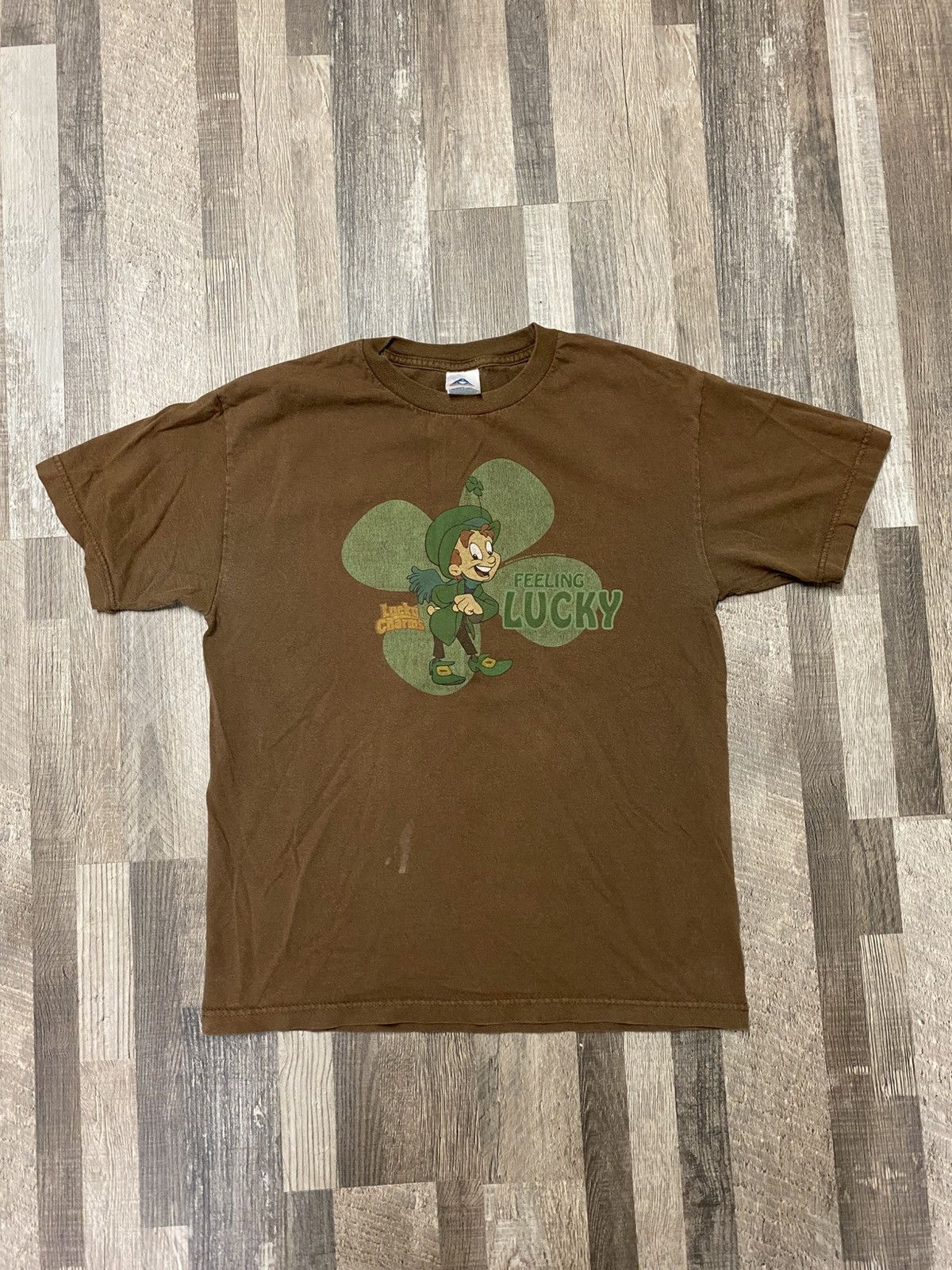 Vintage Vintage 2006 Lucky Charms Tee T Shirt Brown Y2K Size US M / EU 48-50 / 2 - 1 Thumbnail