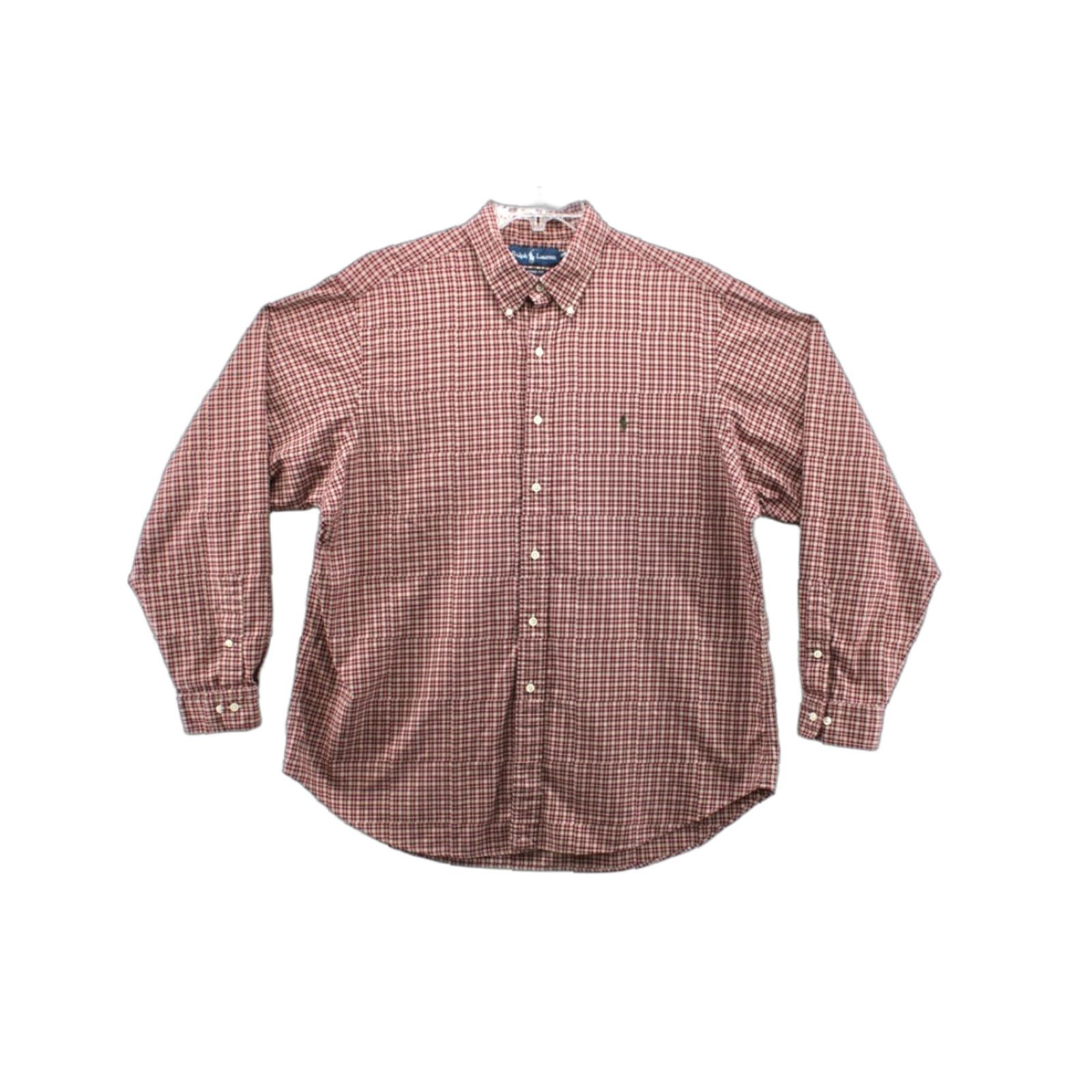 Ralph Lauren VTG Ralph Lauren Shirt Men's XL Red Plaid Long Sleeve Button-Down Preppy Casual Size US XL / EU 56 / 4 - 1 Thumbnail
