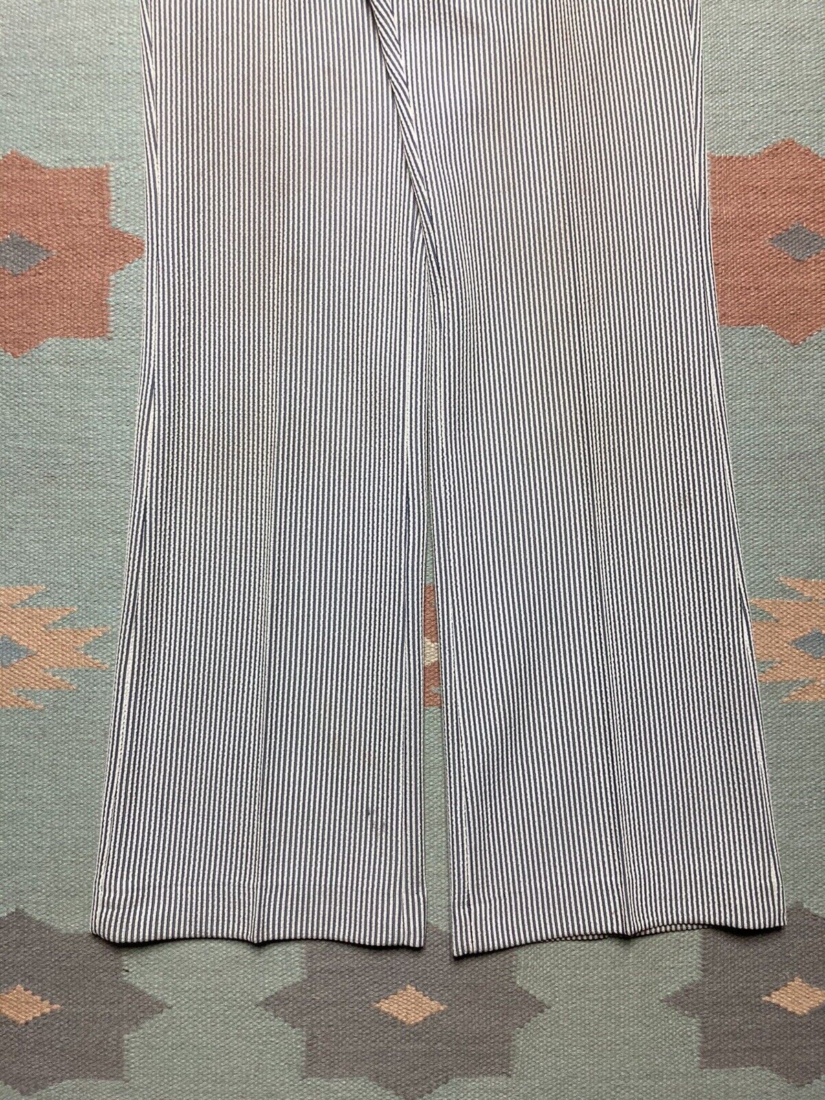 Levi's × Vintage Levis panatela pants bell bottom pinstripe seersucker 31x32 Size US 31 - 2 Thumbnail