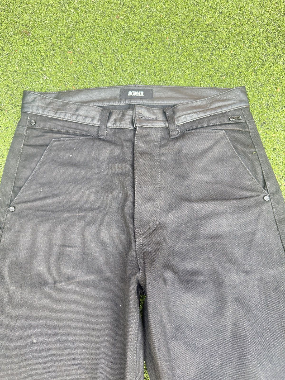 Somar SOMAR AHAB DENIM JEANS (RAW) Leather Waistband Size US 30 / EU 46 - 2 Thumbnail