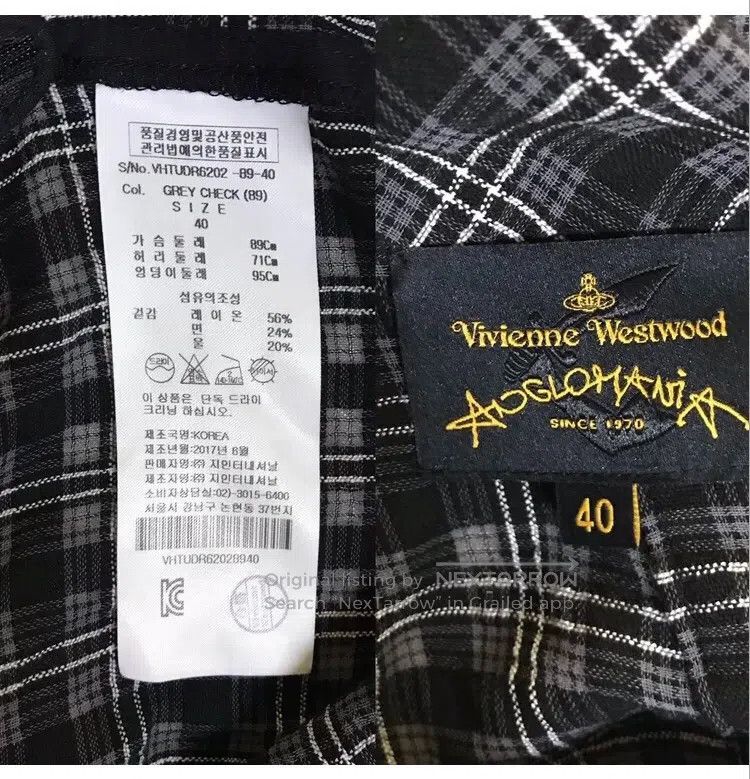 Vivienne Westwood Vivienne Westwood Gray-black plaid planet embroidered dres Size S / US 4 / IT 40 - 6 Thumbnail