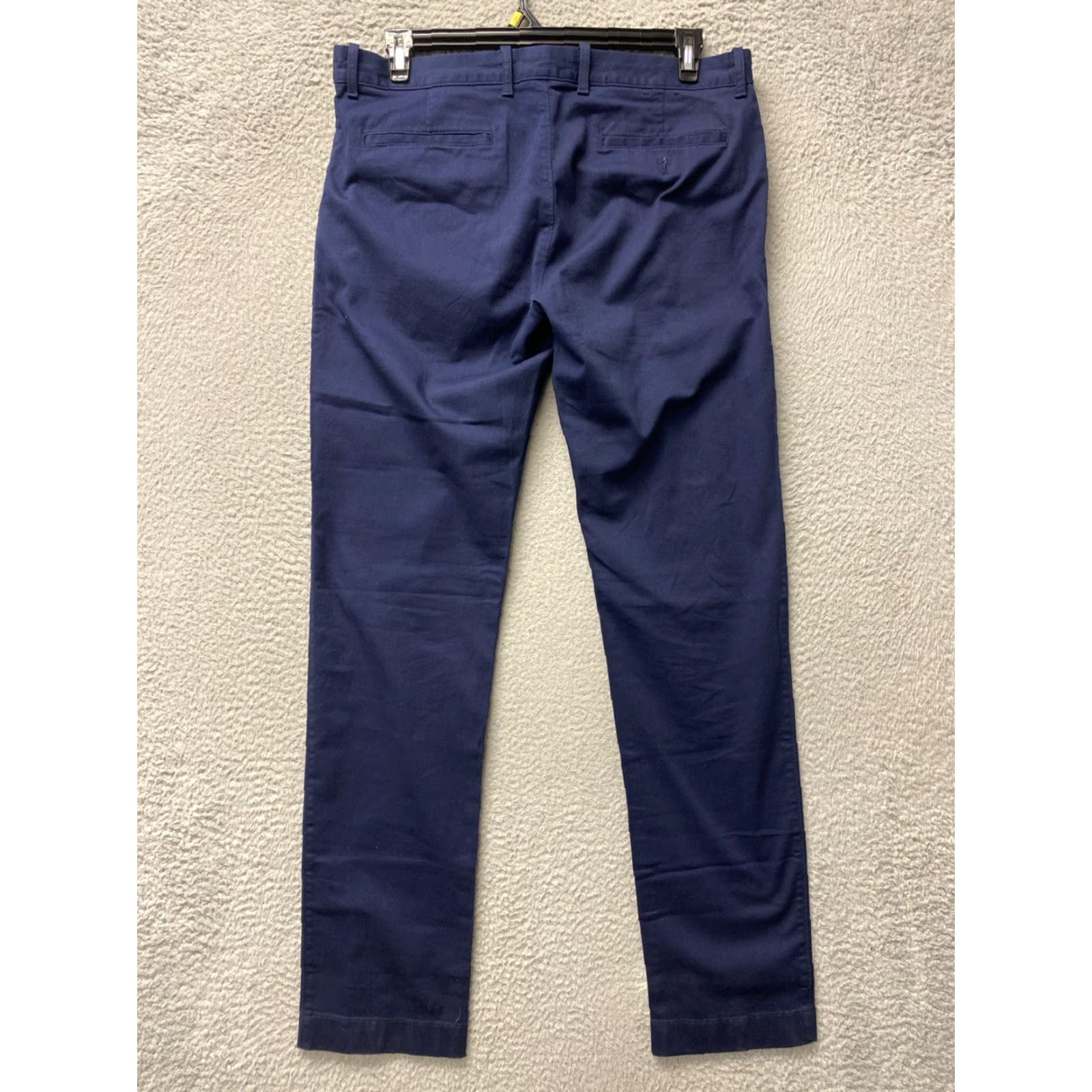 J.Crew VINTAGE J.Crew Slim Fit Dress Pants Men's 34x34 Chino Navy Blue Stretch Formal Trousers Size 34R - 6 Thumbnail