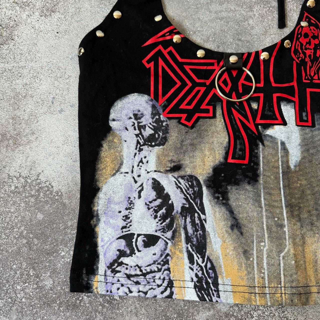 20471120 Amazing Y2K Goth Crop Top Size M / US 6-8 / IT 42-44 - 6 Thumbnail