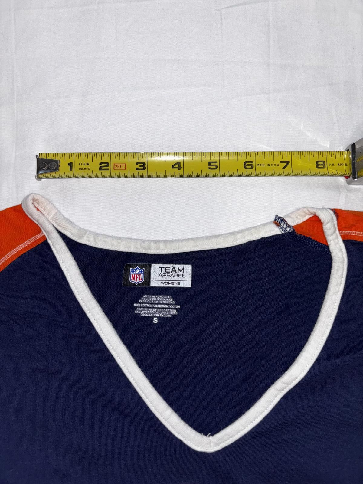 Designer Denver Broncos Women's V-Neck T-Shirt - NFL Team Apparel Size S / US 4 / IT 40 - 4 Thumbnail