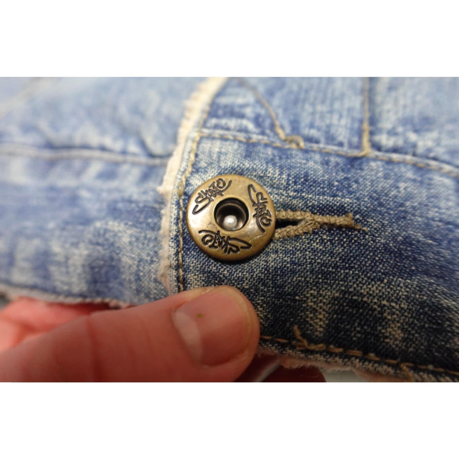 Denime VINTAGE Skate Denim Jacket Mens 2XL Blue Light Wash Sherpa Lined Bomber Jacket Casual Winter Size US XXL / EU 58 / 5 - 3 Thumbnail