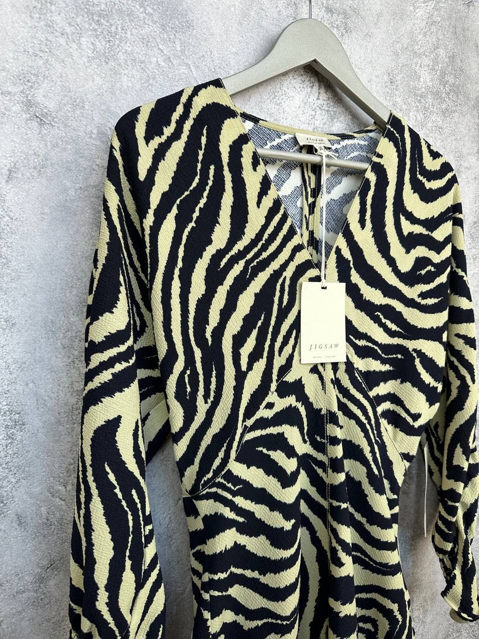 Jigsaw NWT Jigsaw Zebra Ikat Maxi Dress Khaki Women's Size UK 10 Size M / US 6-8 / IT 42-44 - 4 Thumbnail