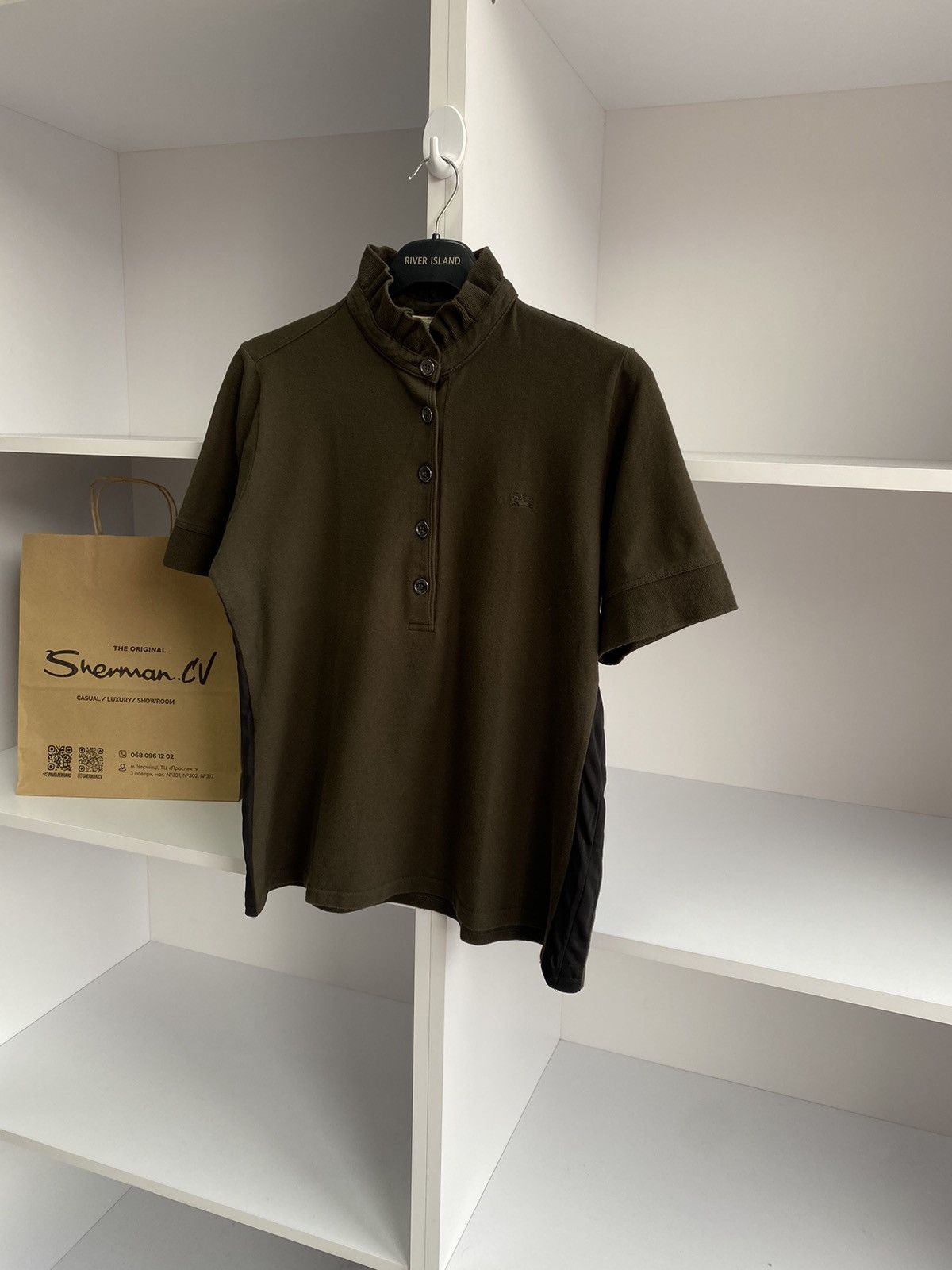 Burberry × Vintage Vintage Burberry women's polo T-shirt Size L / US 10 / IT 46 - 4 Thumbnail