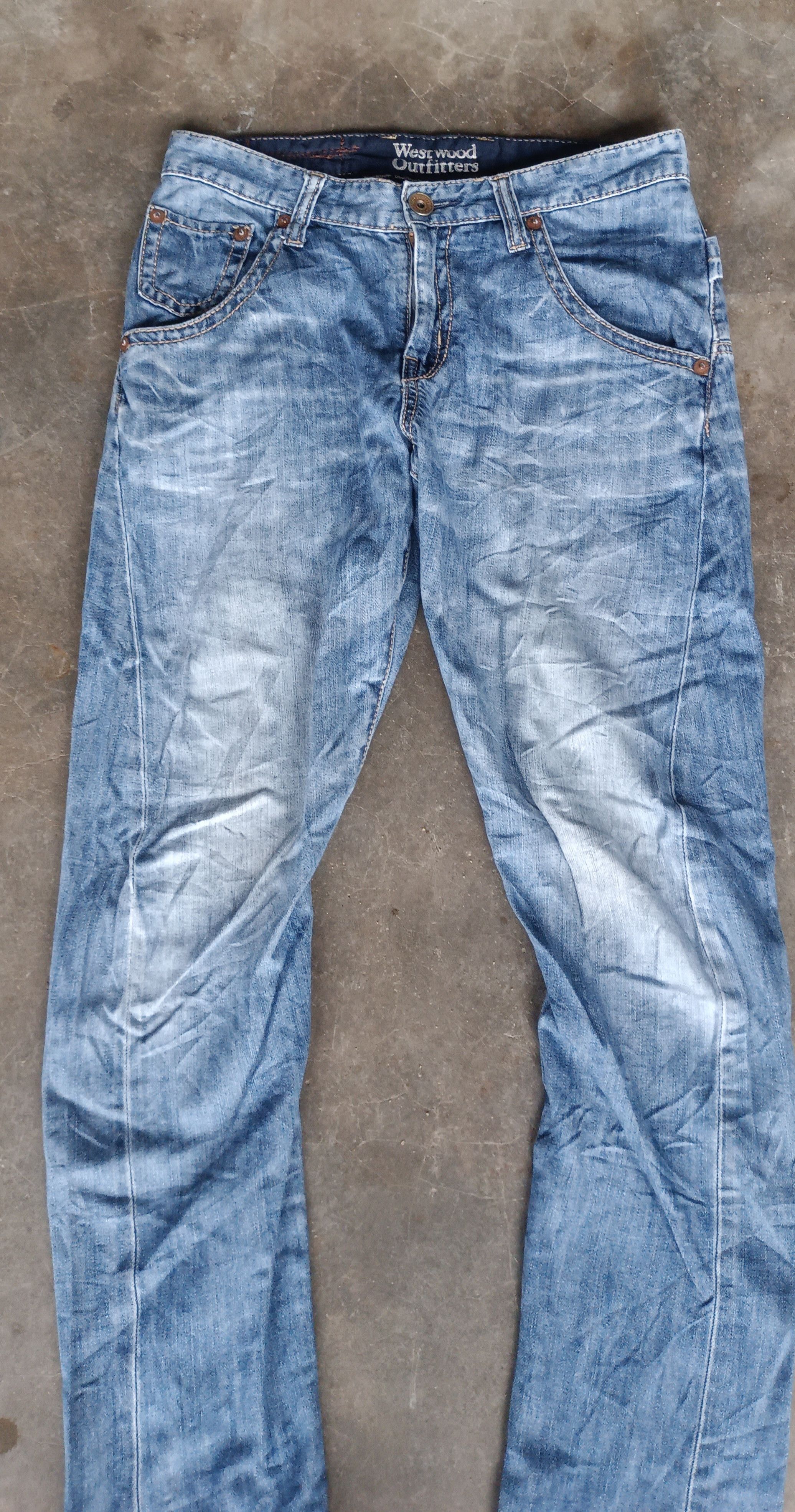 Japanese Brand Vintage💥 Westwood Outfitters Distressed jeans Size US 31 - 6 Thumbnail