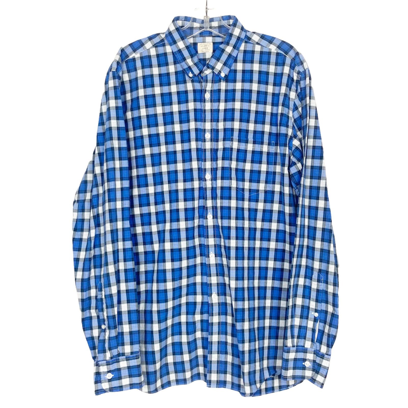 J.Crew J. Crew Blue Black Plaid Long Sleeve Button Down Sz L Size US L / EU 52-54 / 3 - 1 Thumbnail