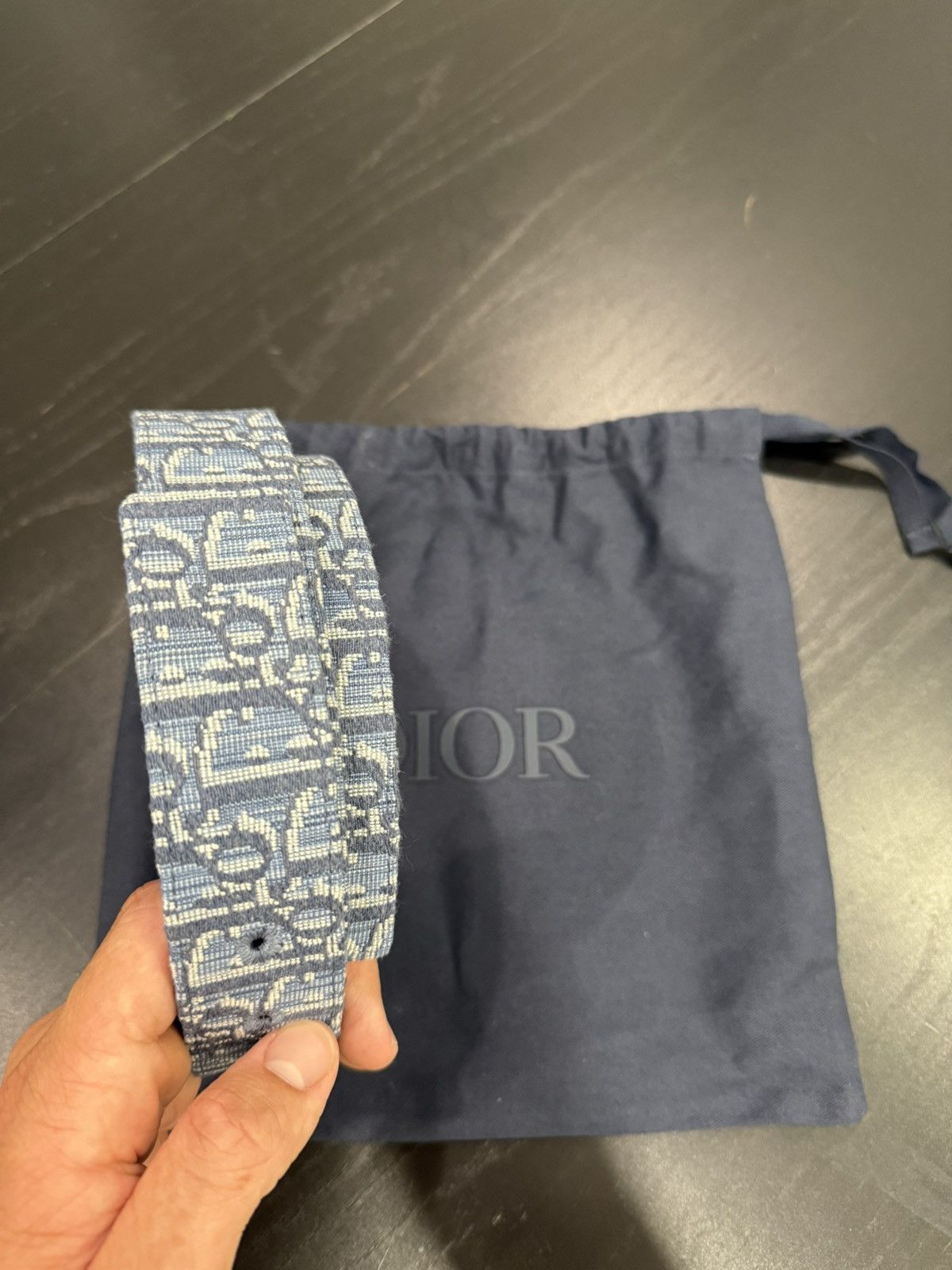 Dior This brand new dior belt black/grey reversible Size 38 - 1 Thumbnail