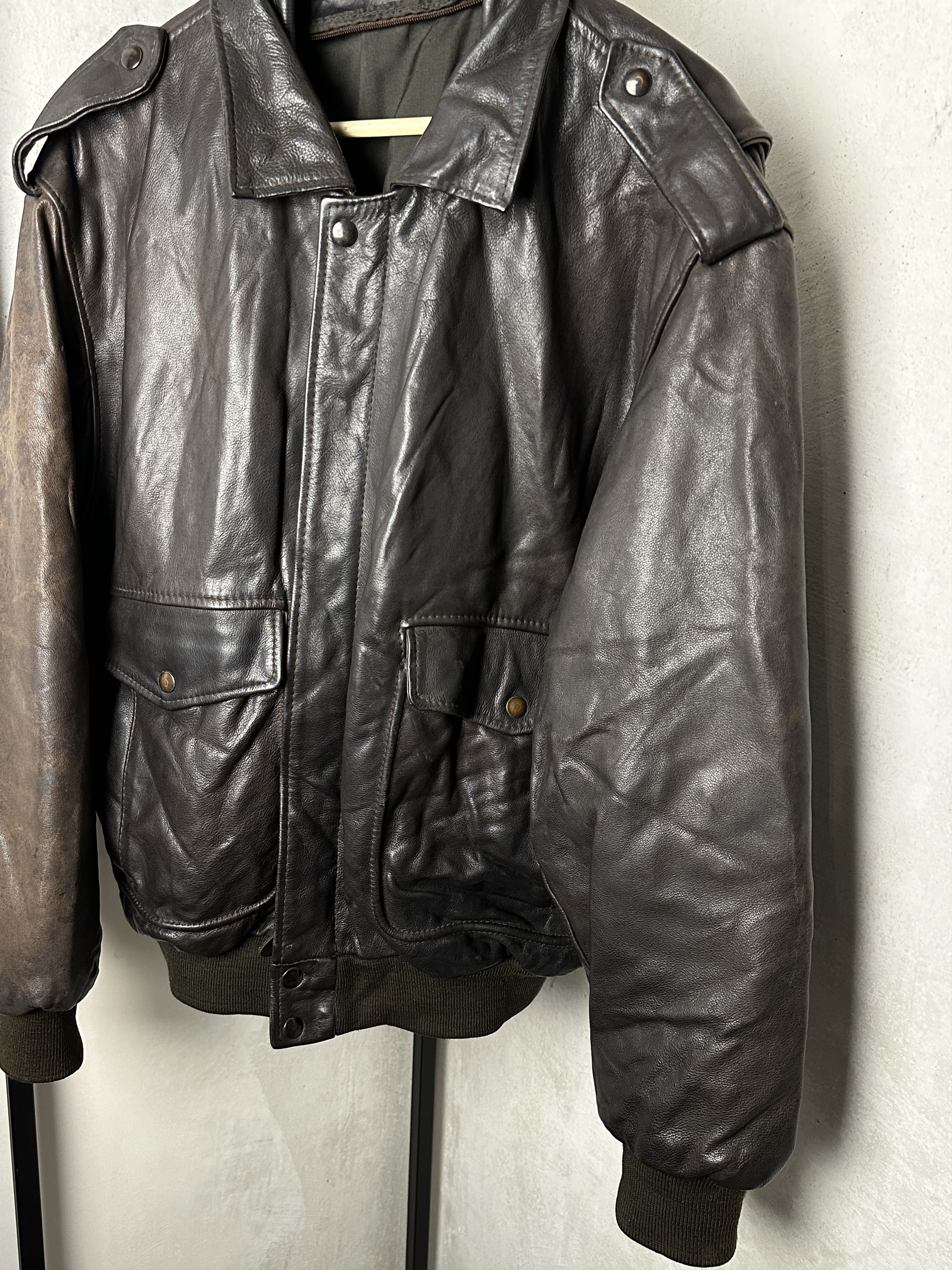 Genuine Leather Police Genuine Leather Chocolate Black Jacket Size US L / EU 52-54 / 3 - 7 Thumbnail